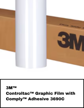 3M™ Controltac™ Graphic Film with Comply™ Adhesive 3690C